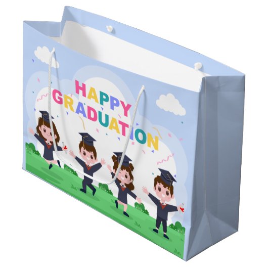 kinder Afstuderen van de coole Grijsschool Groot Cadeauzakje (Voorkant Gekanteld)