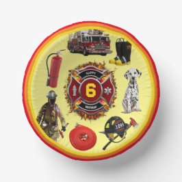 Kinder Age Firefighter Birthday Paper Papieren Kommen