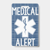 Kinder alarm voor allergie badge (Achterkant)