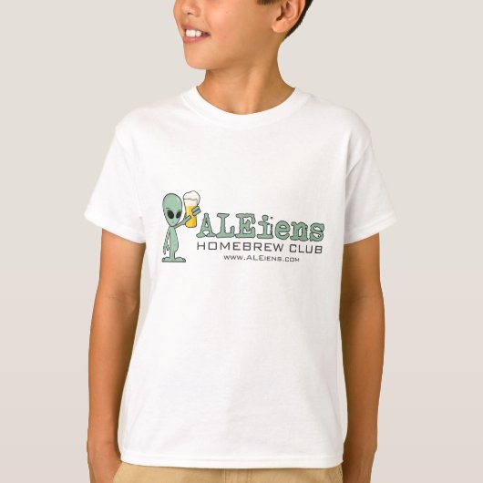 Kinder ALEiens Ringer T-Shirt (Voorkant)