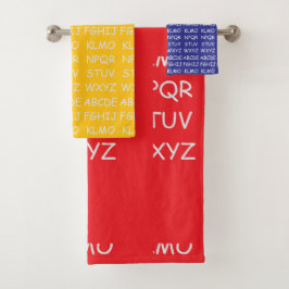 Kinder alfabet bad handdoek