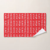 Kinder alfabet blauw rood geel bad handdoek (Handdoek)