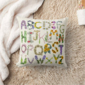 Kinder alfabet bloem thema decor kussen (Deken)