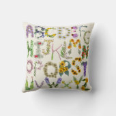 Kinder alfabet bloem thema decor kussen (Achterkant)