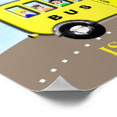 Kinder alfabet Letter B Bus Poster afdrukken (Hoek)