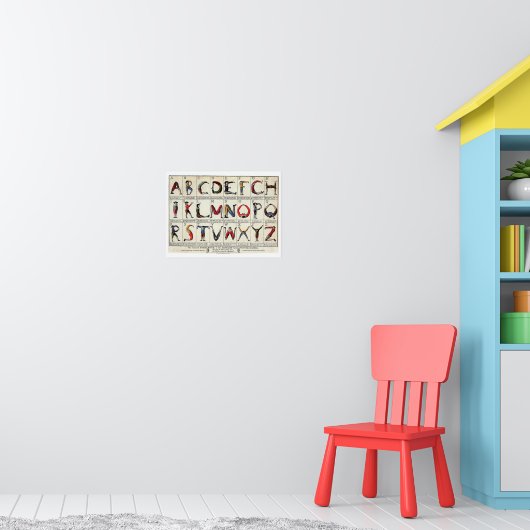 Kinder alfabet letters ABC Poster (Kinderkamer 1)