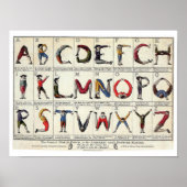 Kinder alfabet letters ABC Poster (Voorkant)