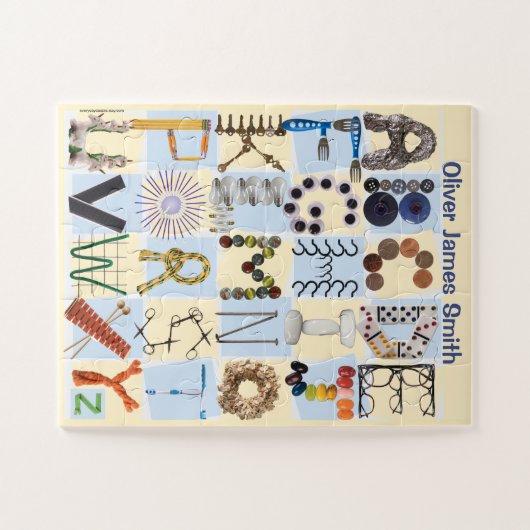 Kinder alfabet Puzzle - Leer de Afbeeldingen van d Legpuzzel (Horizontaal)