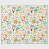 Kinder alfabetpatroon cadeaupapier (Vlak)