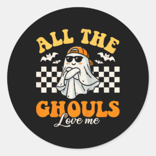 Kinder Alle Ghouls Love Me Peuters Halloween Boy Ronde Sticker