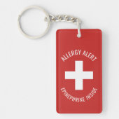 Kinder Allergie Alert Epinefrine Inside Emergency Sleutelhanger (Voorkant)