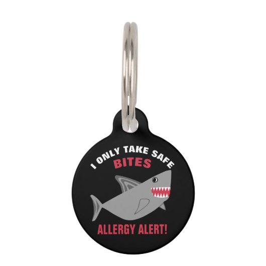 Kinder Allergie Alert Epinefrine Inside Shark Cute Huisdierpenning (Voorkant)