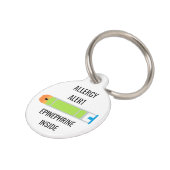 Kinder allergiewaarschuwing epinefrine in noodgeva huisdierpenning (Zijkant)