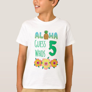 Kinder Aloha Tropische Luau 5 jaar oud T-shirt