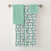 Kinder Alphabet Aqua Bad Handdoek (Insitu)