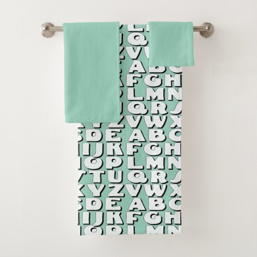Kinder Alphabet Aqua Bad Handdoek (Insitu)