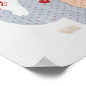 kinder Alphabet Elephant Cute Nursery Room Poster (Hoek)