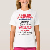 Kinder Amerikaan geen wereldburger T-shirt (Voorkant)