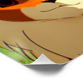 Kinder Anime Cartoon Glanzend Poster (Hoek)