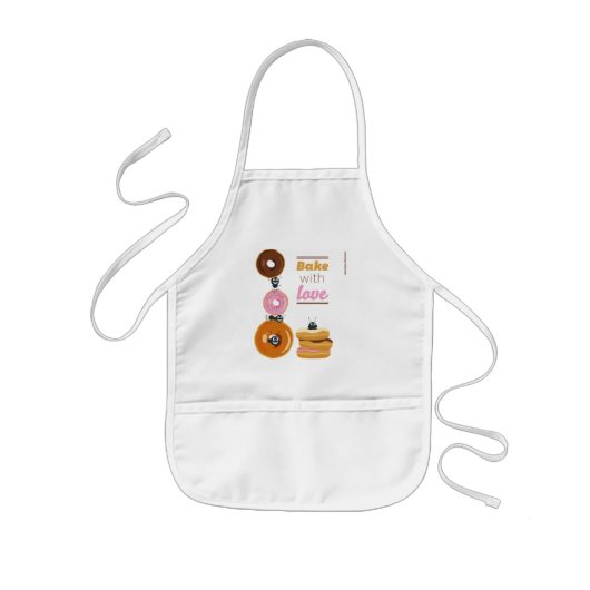 Kinder Apron _ Donuts' mieren houden van _ Boek me Kinder Schort (Voorkant)
