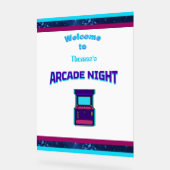 Kinder Arcade Night Birthday Party Welkomstbord Acryl Bord (Hoek)