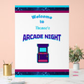 Kinder Arcade Night Birthday Party Welkomstbord Acryl Bord (Huwelijk)