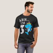 Kinder ARR IM 3 Verjaardag Pirate I 3e Verjaardag T-shirt (Voorkant volledig)