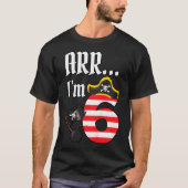 Kinder ARR IM 6 Pirate Verjaardag Shirt Pirate T-s (Voorkant)