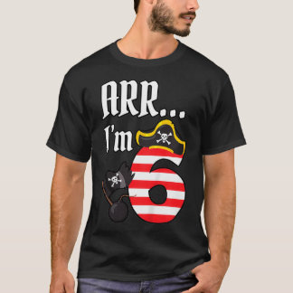 Kinder ARR IM 6 Pirate Verjaardag Shirt Pirate T-s