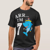 Kinder ARR IM 7 Verjaardag Pirate I 7e Verjaardag  T-shirt (Voorkant)