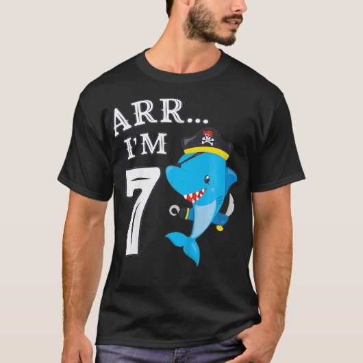 Kinder ARR IM 7 Verjaardag Pirate I 7e Verjaardag  T-shirt (Voorkant)