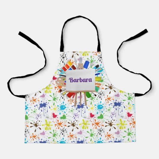 Kinder artiest aanpassen schort (Voorkant)