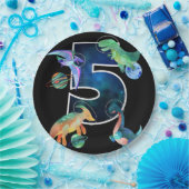 Kinder astronaut buitenruimte dinosaurussen 5e ver papieren bordje (Feest)