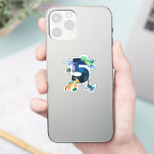 Kinder astronaut buitenruimte dinosaurussen 5e ver sticker (Telefoon)