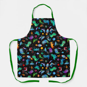 Kinder Astronaut Dinosaurus Waterverf voor de buit Schort