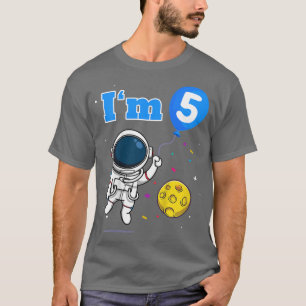 Kinder astronaut ruimte voor ruimtevaart Ik ben 5 T-shirt