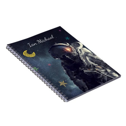 Kinder Astronaut Space Theme Notitieboek (Rechterzijde)