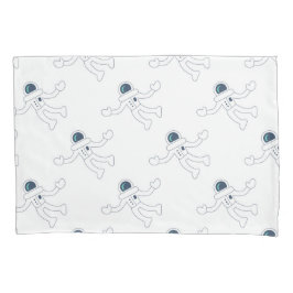 Kinder Astronaut Spacemen Pattern Black and White Kussensloop