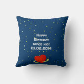 Kinder Astronauten houden van ruimtevaart Kussen (Achterkant)