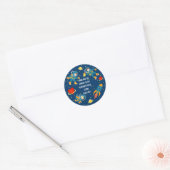 Kinder Astronauten houden van ruimtevaart Ronde Sticker (Envelop)