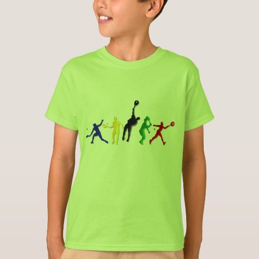 Kinder Athletic Tennis players T - shirts en tenni (Voorkant)