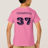 Kinder augusta retro gestreepte mouw v-hals T-shir T-shirt (Achterkant)