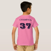 Kinder augusta retro gestreepte mouw v-hals T-shir T-shirt (Achterkant volledig)