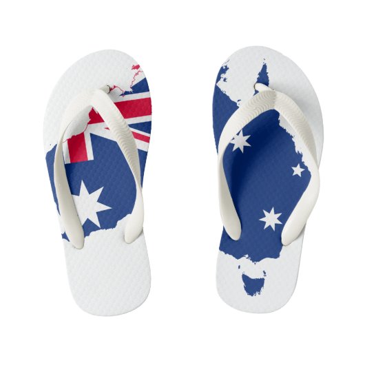 Kinder Australische Kaarten Kinder Teenslippers (Voetbed)