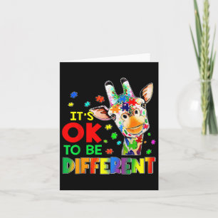 Kinder Autism Awareness Acceptance Giraffe is OK o Kaart