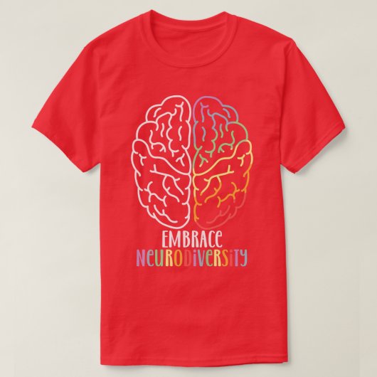 Kinder autisme Awareness Adhd T-shirt Embrace Neur (Design voorkant)