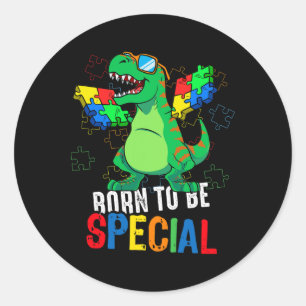 Kinder Autisme Awareness Dino Toddler Boys Dinosau Ronde Sticker