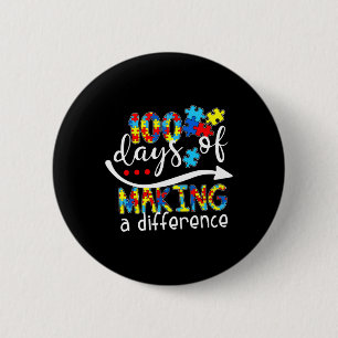 Kinder Autisme-bewustmaking maakt 100 dagen versch Ronde Button 5,7 Cm