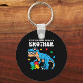 Kinder Autisme Bewustzijn Blauw Voor Mijn Broer Tr Sleutelhanger (Voorkant)
