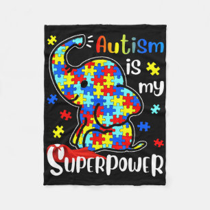 Kinder autisme is mijn Superpower Schattigee olifa Fleece Deken